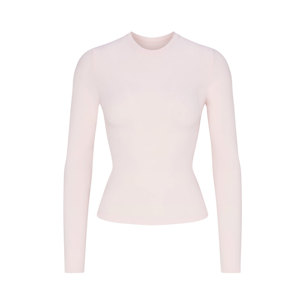 SKIMS Pink lounge outfit/ shirt and foldover pants